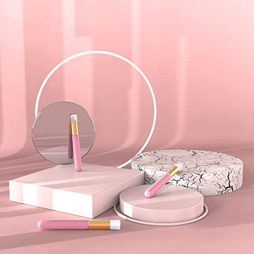 Swathie 40 Pieces Pink Lash Shampoo Brushes, Eyelash Extension Cleanser Brush...