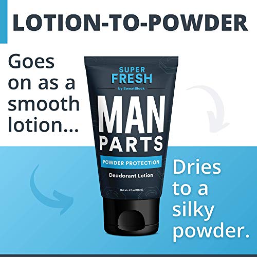 Super Fresh Man Parts Ball Deodorant for Men - Aluminum Free Powder Protectio...