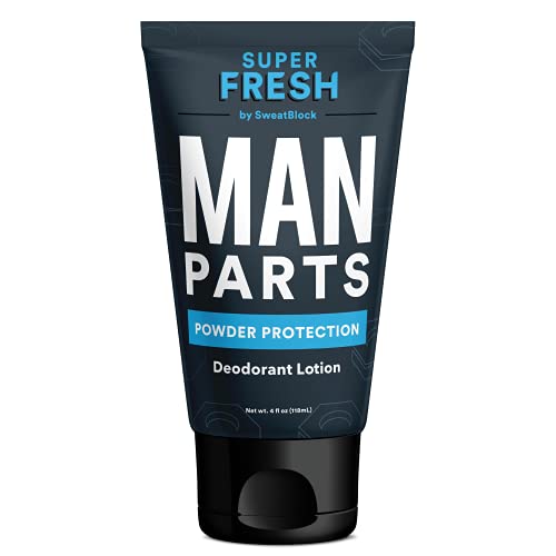 Super Fresh Man Parts Ball Deodorant for Men - Aluminum Free Powder Protectio...