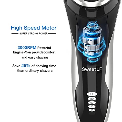 SweetLF Electric Shaver for Men Wet and Dry Waterproof Electric Razor Cordles...