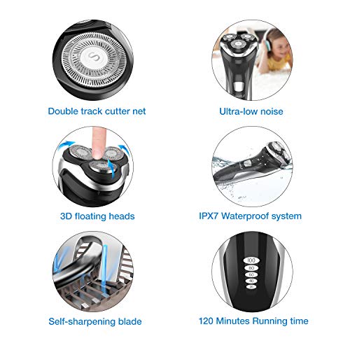 SweetLF Electric Shaver for Men Wet and Dry Waterproof Electric Razor Cordles...