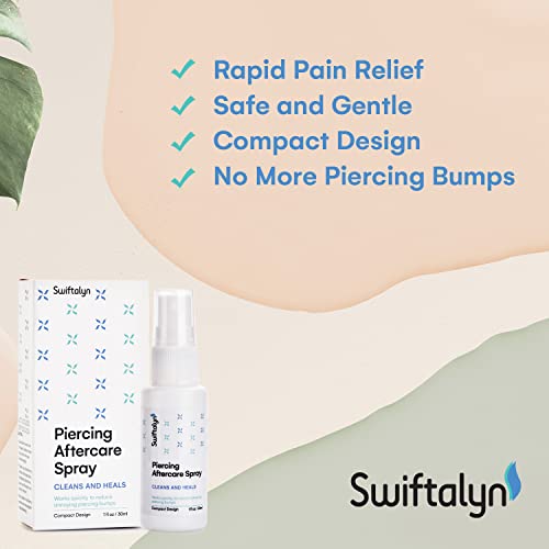 Swiftalyn Piercing Aftercare Spray Advance Treatment to Shrink Clean and Heal...