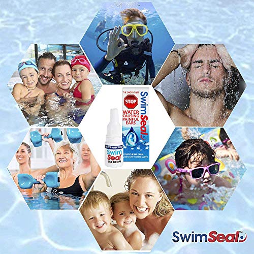SwimSeal Ear Drops for Protection Against Trapped Water! Replaces Earplugs - ...