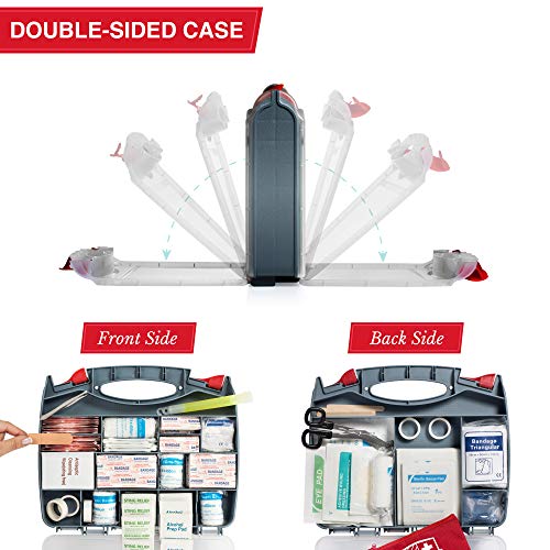 Swiss Safe 2-in-1 Hardcase First Aid Kit (348 Piece) + Bonus Mini Kit (32 Pie...