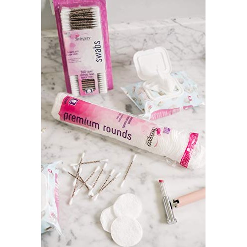 Swisspers Premium Cotton Rounds, Hypoallergenic, 80 Count, Pack of 6 (480 Rou...