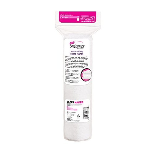 Swisspers Premium Exfoliating Rounds, 2 Distinct Raised Textured Surface, Cot...