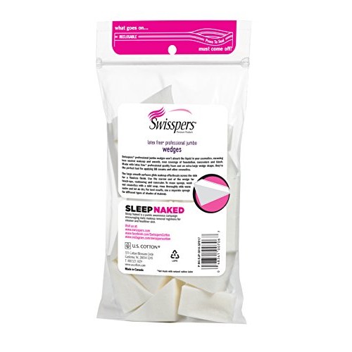 Swisspers Premium Pro Cosmetic Wedges, Latex-Free Makeup Wedge, Jumbo Size, 1...
