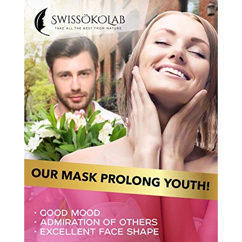 SWISSOKOLAB Reusable Face Slimming Strap Double Chin Reducer V Line Mask Chin...