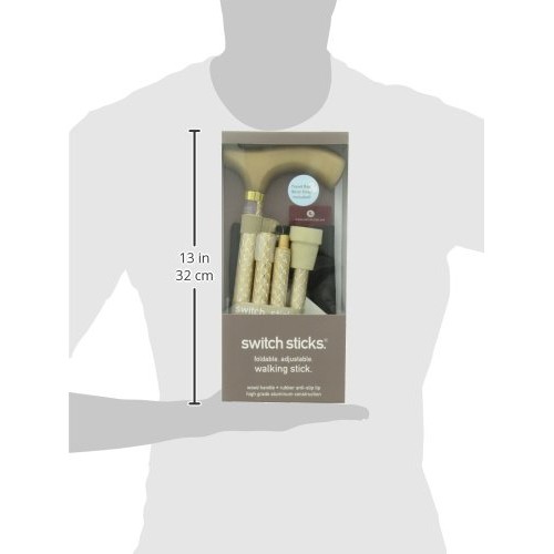 Switch Sticks Walking Cane for Men or Women, Foldable and Adjustable from 32-...