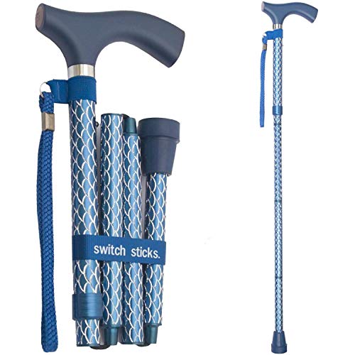 Switch Sticks Walking Cane for Men or Women, Foldable and Adjustable from 32-...