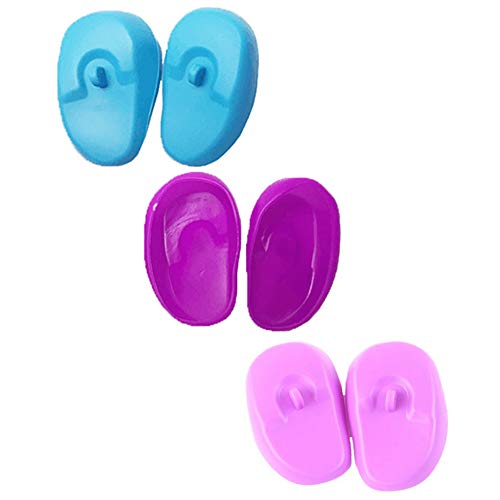 3 Pairs Reusable Soft Silicone Professional Ear Cover Earmuffs Protector Wate...