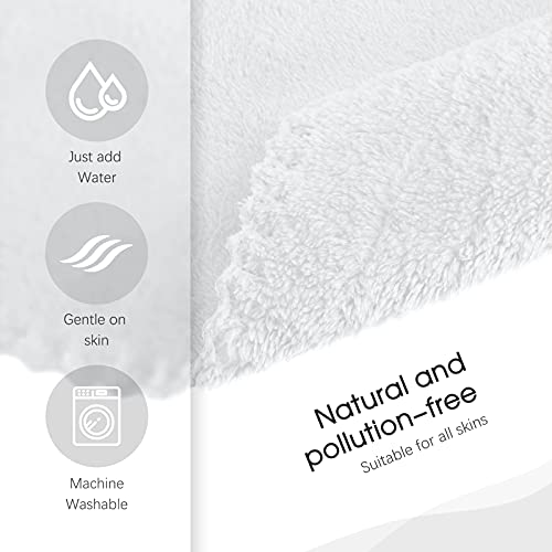 12 Pieces Face Wash Cloth Makeup Remover Cloths Microfiber Facial Washcloths ...