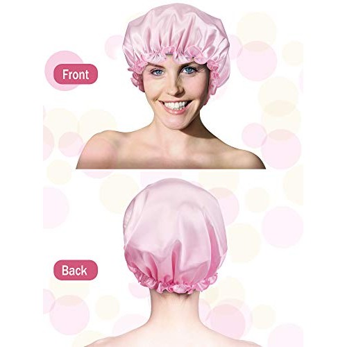 6 Pieces Sleep Cap Satin Bonnet Sleeping Hat Soft Elastic Night Hair Cover fo...
