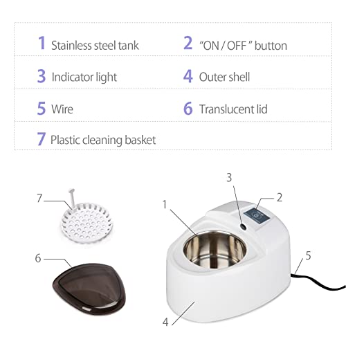 Portable Ultrasonic Cleaner Denture/Aligner/Retainer Cleaner for All Dental A...