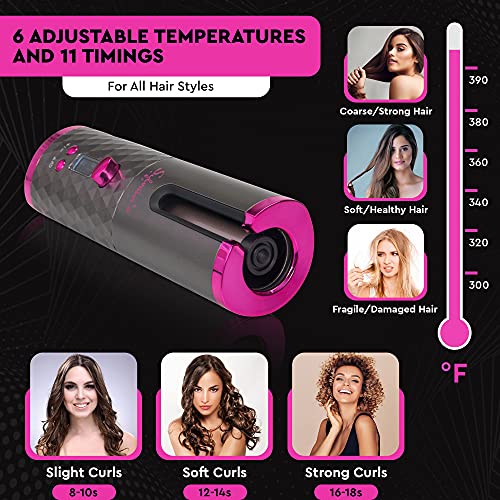 Sylvain's Cordless Curling Iron – Easy to Use Hair Curling Tool for Women and...