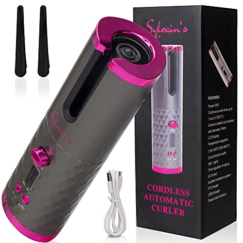Sylvain's Cordless Curling Iron – Easy to Use Hair Curling Tool for Women and...