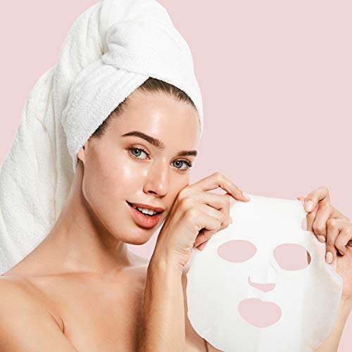 Collagen Face Mask Sheet, Moisturizing& Hydrating Facial Sheet Mask with Rose...