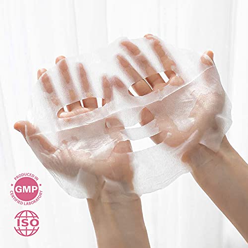 Collagen Face Mask Sheet, Moisturizing& Hydrating Facial Sheet Mask with Rose...