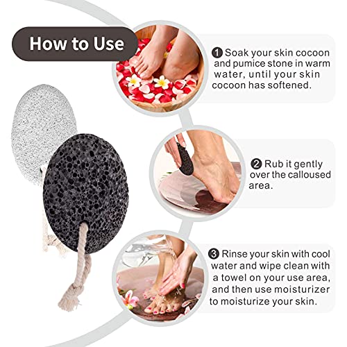 Symlis Natural Pumice Stone for Feet - Lava Callus Remover Feet - Health Foot...