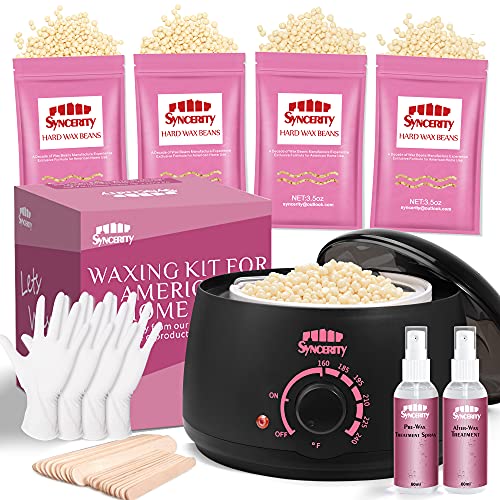 Waxing Kit, Syncerity Hair Removal Wax Warmer Kit for Sensitive Skin, All-In-...