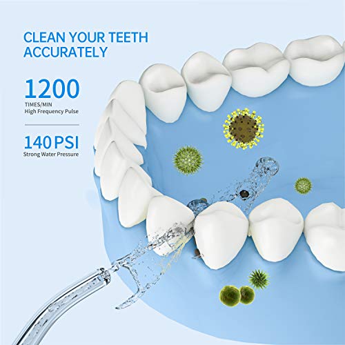 Water Flosser [Mini Cordless Portable] Oral Irrigator Water Teeth Cleaner Pic...