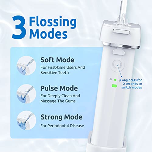 Water Flosser [Mini Cordless Portable] Oral Irrigator Water Teeth Cleaner Pic...