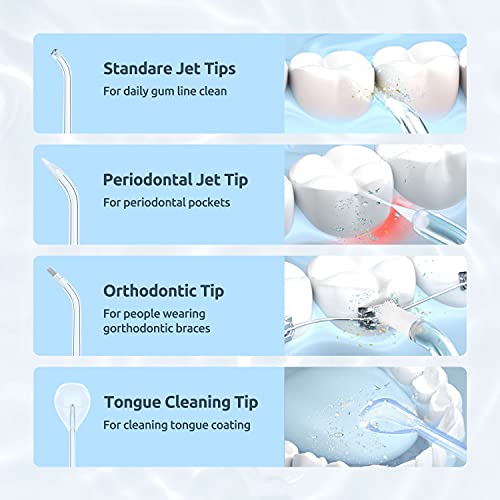 Water Flosser [Mini Cordless Portable] Oral Irrigator Water Teeth Cleaner Pic...