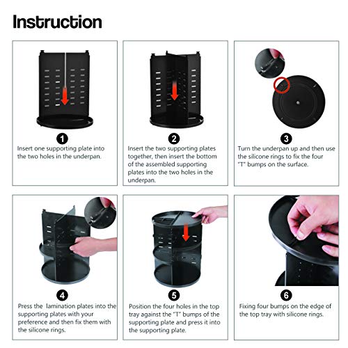 Syntus 360 Rotating Makeup Organizer, DIY Adjustable Bathroom Makeup Carousel...