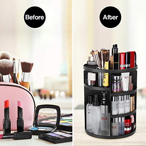 Syntus 360 Rotating Makeup Organizer, DIY Adjustable Bathroom Makeup Carousel...