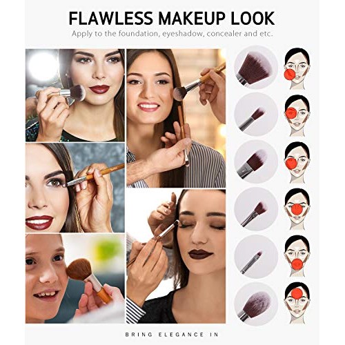 Syntus Makeup Brush Set, 11 Makeup Brushes & 4 Blender Sponges & 1 Brush Clea...