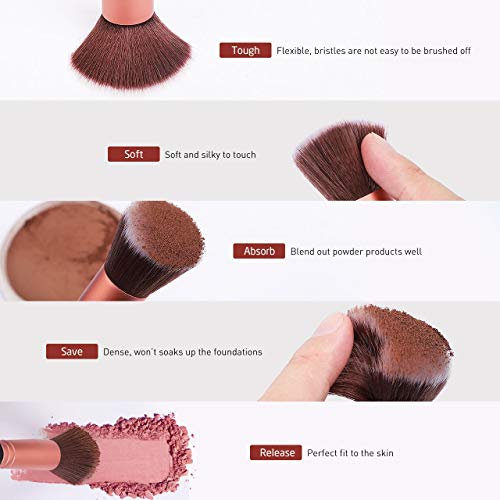 Syntus Makeup Brush Set 16 Makeup Brushes & 4 Blender Sponges & 1 Cleaning Pa...