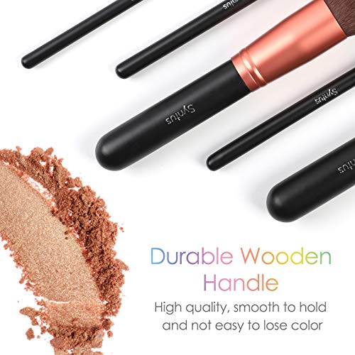 Syntus Makeup Brush Set, Premium Synthetic Foundation Powder Kabuki Blush Con...