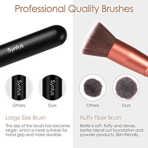Syntus Makeup Brush Set, Premium Synthetic Foundation Powder Kabuki Blush Con...