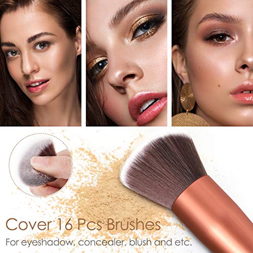 Syntus Makeup Brush Set, Premium Synthetic Foundation Powder Kabuki Blush Con...