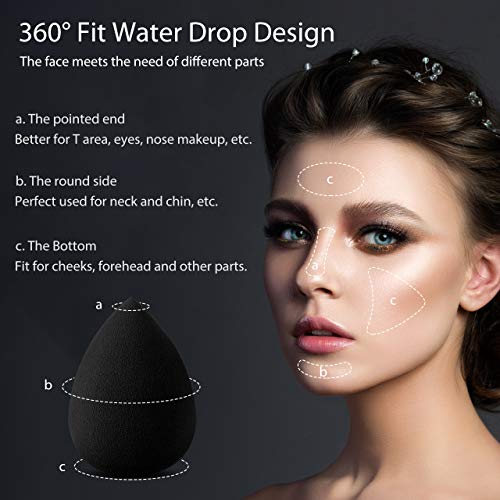 Syntus Makeup Sponge Set, 10 Pcs Beauty Foundation Sponges Blending Latex-fre...