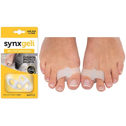 SYNXBODY SynxGeli Big Toe Gel Toe Separators - Toe Spacers for Bunions & Hamm...