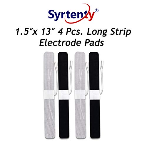 Syrtenty TENS Unit Replacement Pads - Pack of 4 Electrode Squares for Muscle ...