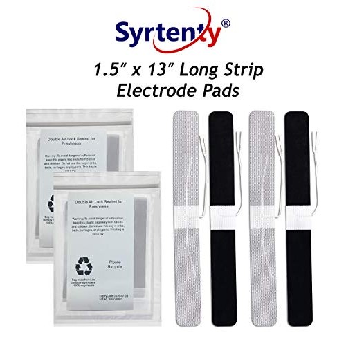 Syrtenty TENS Unit Replacement Pads - Pack of 4 Electrode Squares for Muscle ...