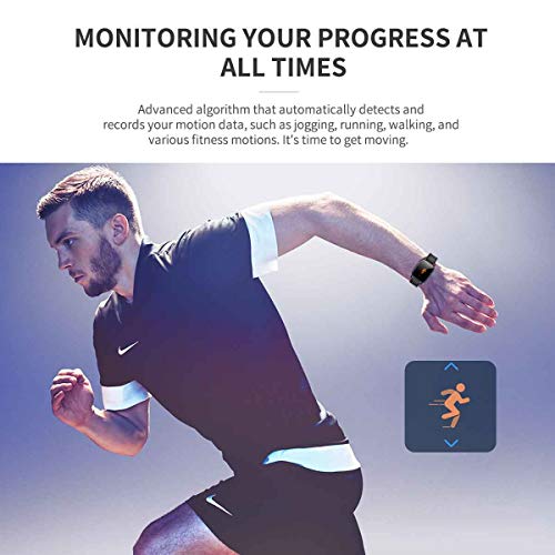 Sysmarts Sports Pedometer Smart Fitness Watch for Android and iOS Phones,Acti...