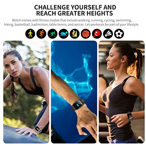 Sysmarts Sports Pedometer Smart Fitness Watch for Android and iOS Phones,Acti...