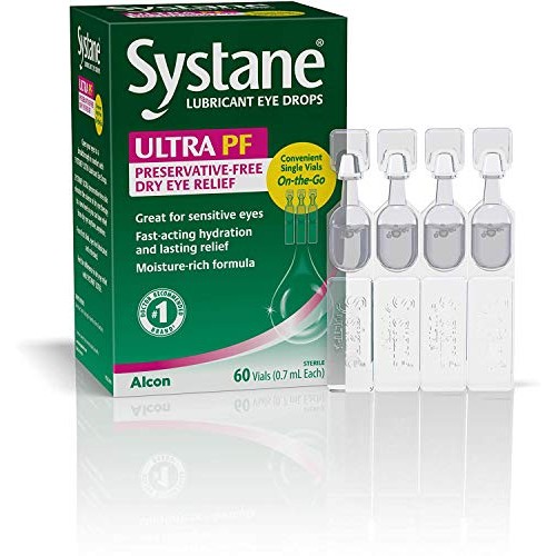 Systane Ultra Lubricant Eye Drops Preservative-Free Vials, 0.7mL. Value Pack ...