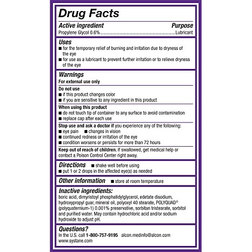 Systane Balance Lubricant Eye Drops, Restorative Formula, Twin pack, 0.33 Flu...