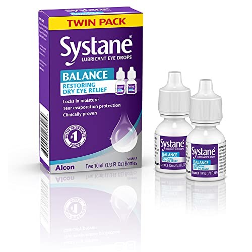 Systane Balance Lubricant Eye Drops, Restorative Formula, Twin pack, 0.33 Flu...