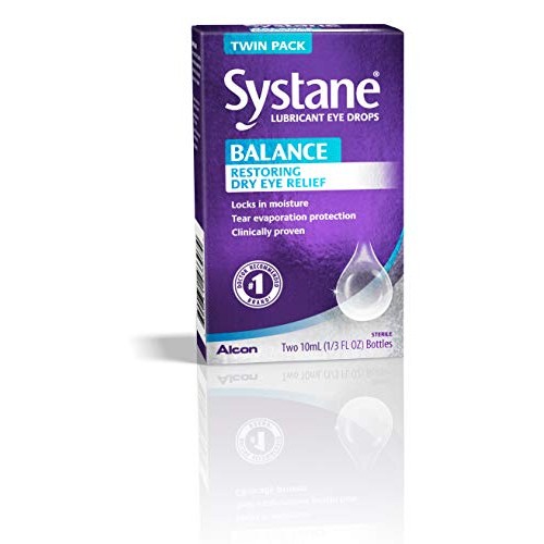 Systane Balance Lubricant Eye Drops, Twin Pack, 10-mL Each