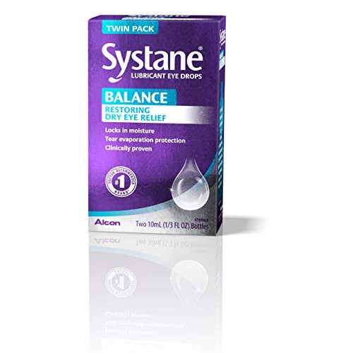 Systane Balance Lubricant Eye Drops, Twin Pack, 10-mL Each