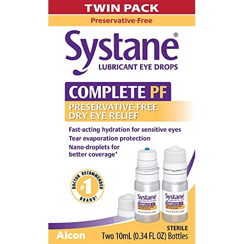 Systane COMPLETE PF Multi-Dose Preservative Free Dry Eye Drops 20ml(Pack of 2...