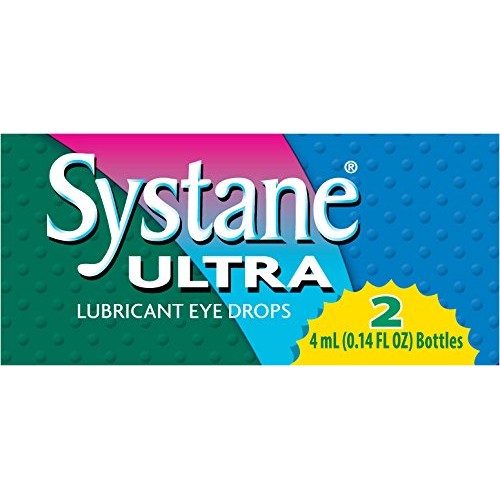Systane Ultra Eye Drops Lubricant High Performance,Two 4ml bottles, 0.14 Fl. ...