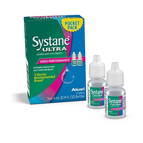 Systane Ultra Eye Drops Lubricant High Performance,Two 4ml bottles, 0.14 Fl. ...
