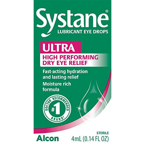 Systane Ultra Lubricant Eye Drops,0.14 Fl Oz (Pack of 1)