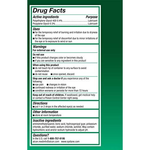 Systane Ultra Lubricant Eye Drops, 60 Count (Pack of 1), Packaging may vary